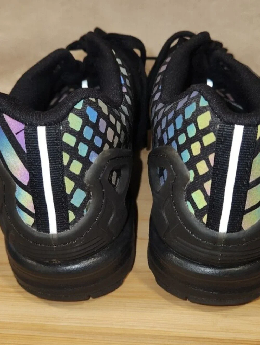 Adidas ZX Flux Xeno Reflective Iridescent Torsion Shoes Sneakers Sz 8